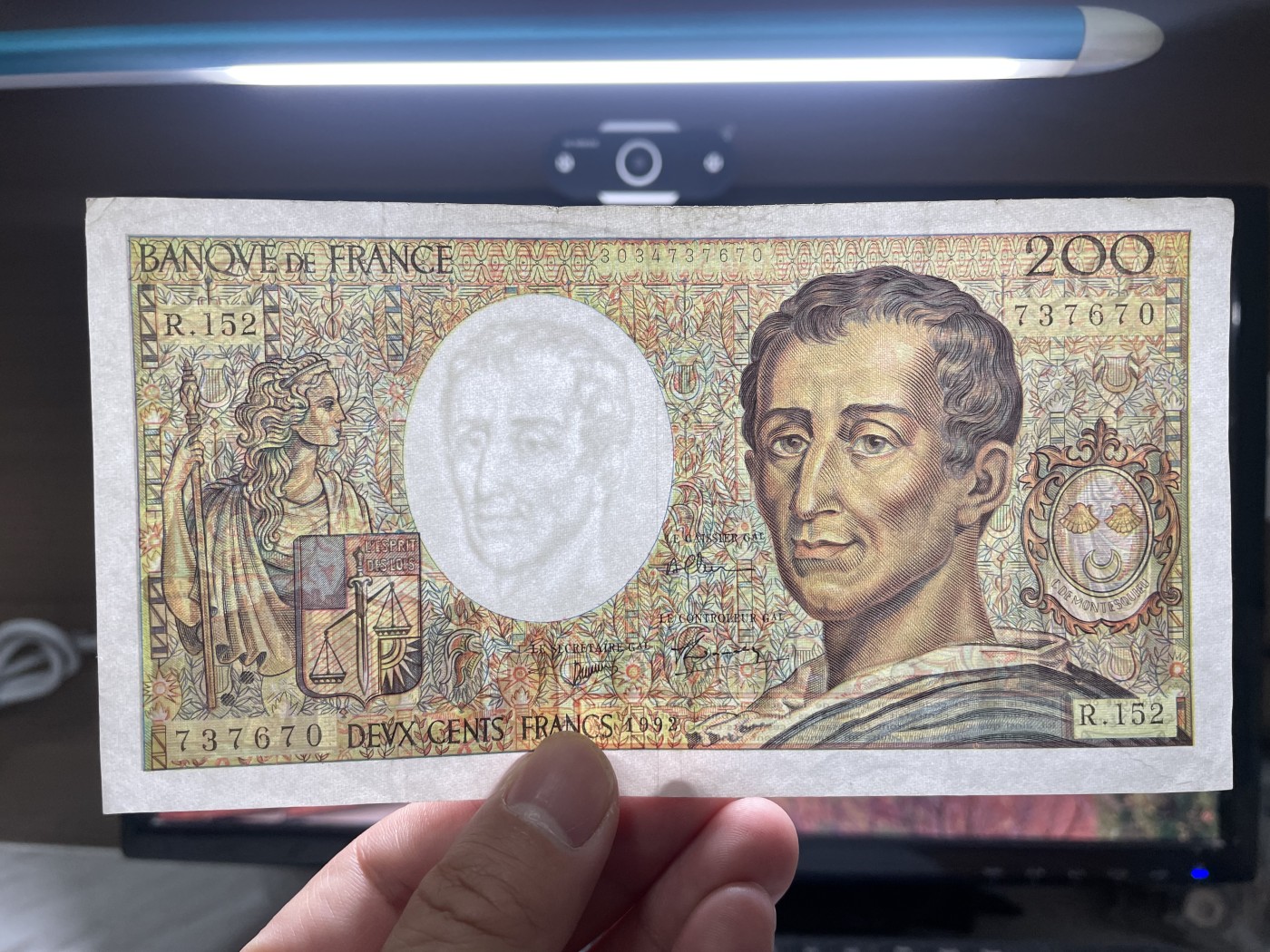 2024年集古藏今外币拍卖第五期-第10场—纸币场，本期拍完结算发货（总第50拍） 1992年法国200法郎