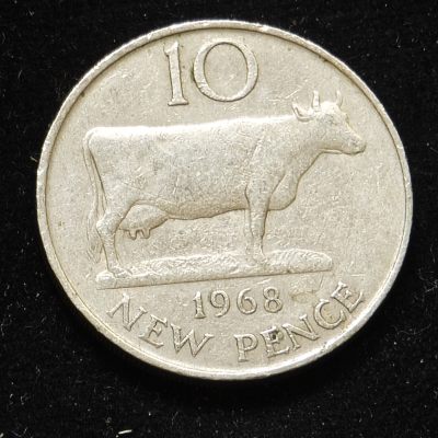 🌹外币初藏🌹🐯第18场 每周二四六晚8点 - 根西岛1968年10便士