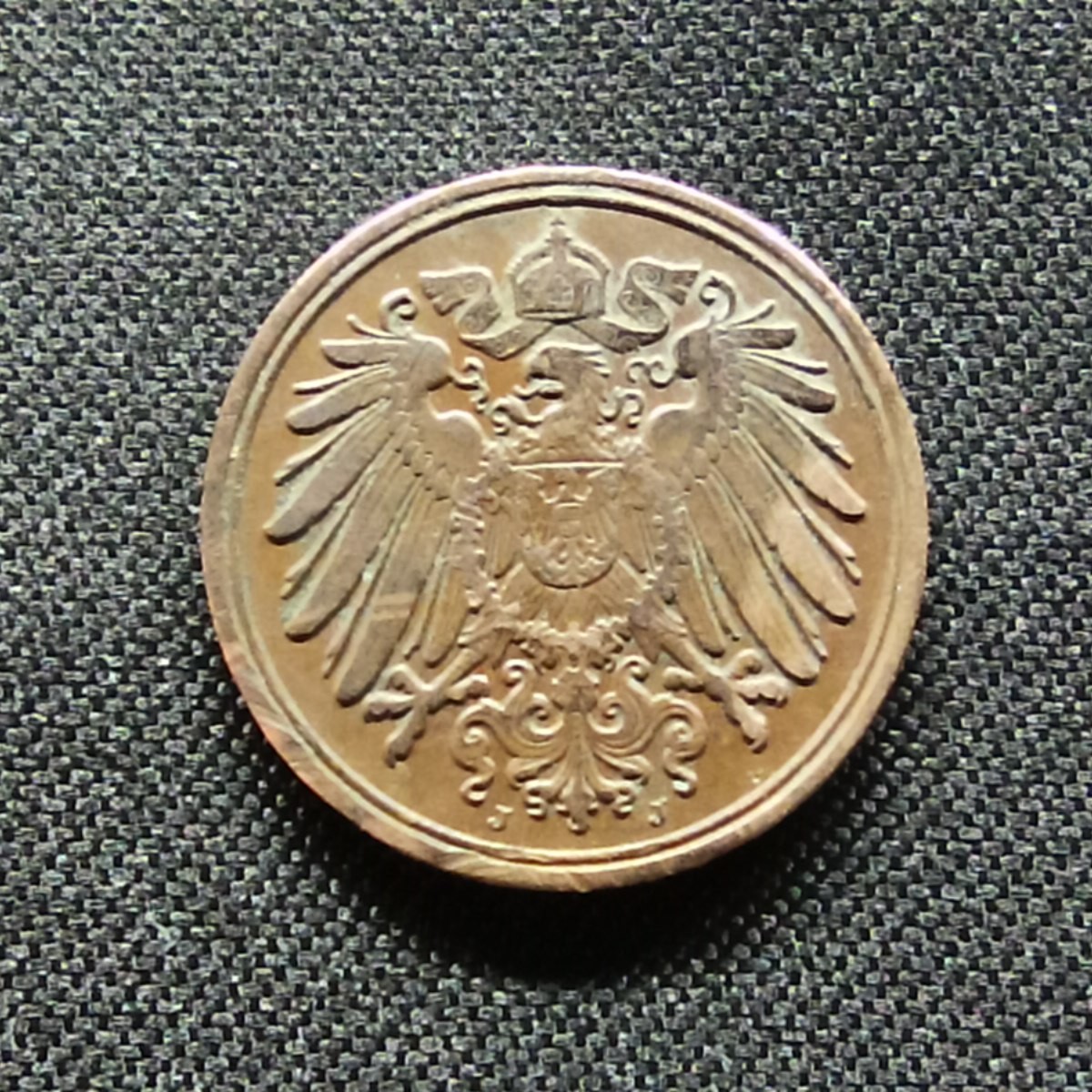 邮泉阁限时拍卖第五场 德国硬币专场 德意志帝国1908年1芬尼J版