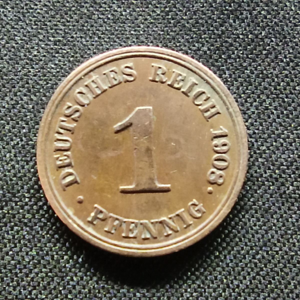 邮泉阁限时拍卖第五场 德国硬币专场 德意志帝国1908年1芬尼J版