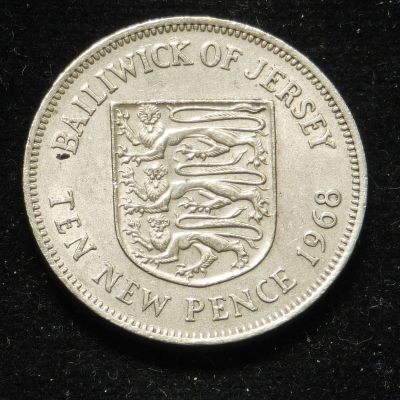 🌹外币初藏🌹🐯第18场 每周二四六晚8点 - 泽西岛1968年10便士