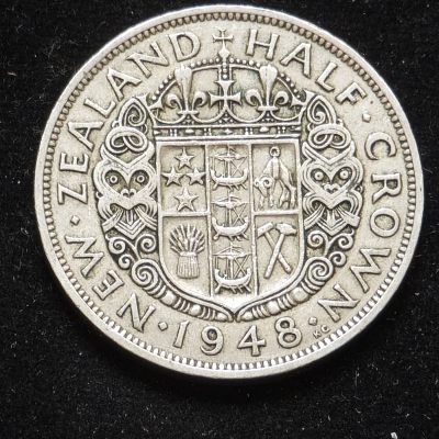 🌹外币初藏🌹🐯第18场 每周二四六晚8点 - 新西兰1948年1/2克朗