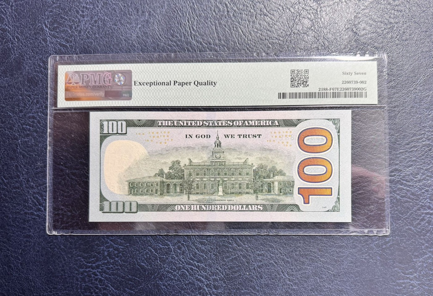收藏联盟Quantum Auction 第342期拍卖  美国联邦2013年100元豹子号888 PMG67 号码无47