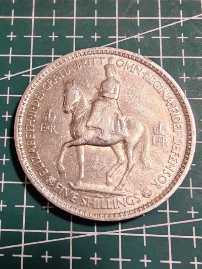 轻松集币无压力 - 英国5先令-女王加冕克朗型纪念币