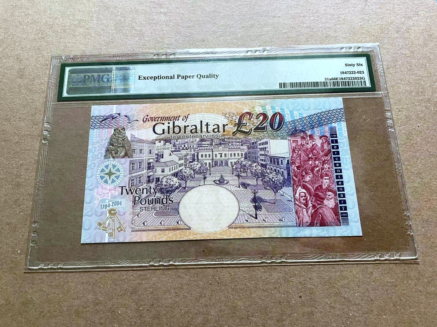 【Blue Auction】✨世界纸币精拍第470期【精】 直布罗陀 2004年20镑 女王 PMG66EPQ 