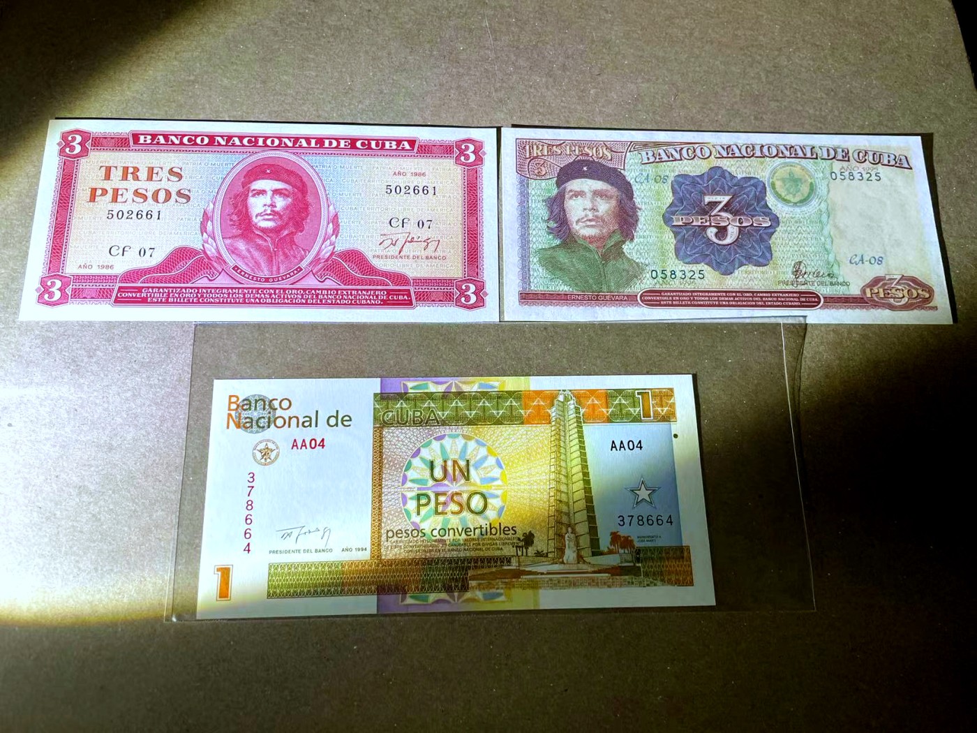 【Blue Auction】✨世界纸币精拍第470期【精】 【一组3张】古巴 1986-1995年1-3比索 全新UNC