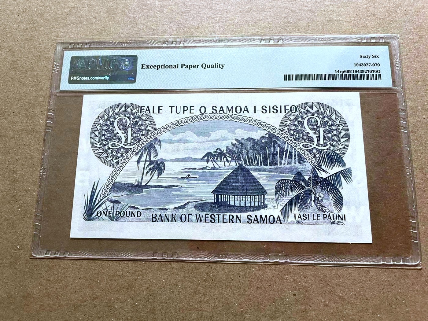 【Blue Auction】✨世界纸币精拍第470期【精】 西萨摩亚 2020年1镑 PMG66EPQ  