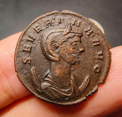 七河·丝路古国钱币小拍 - k94 古罗马帝国铜币 塞维琳娜皇后