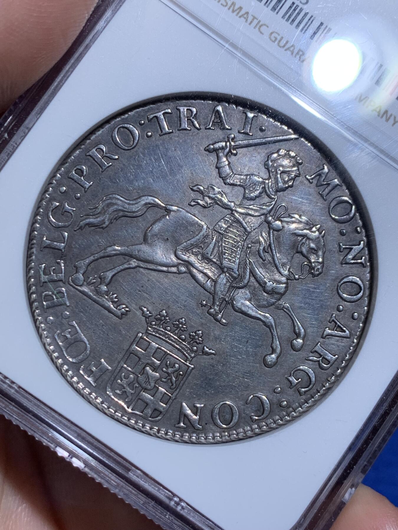 《竞宝斋》立夏专场特拍 （第2-1场）全场顺丰包邮 265场 NGC AU55 荷兰1793年马剑杜卡特银币 乌特勒支省 枪灰色包浆 细节不输MS级 当年发行52000枚