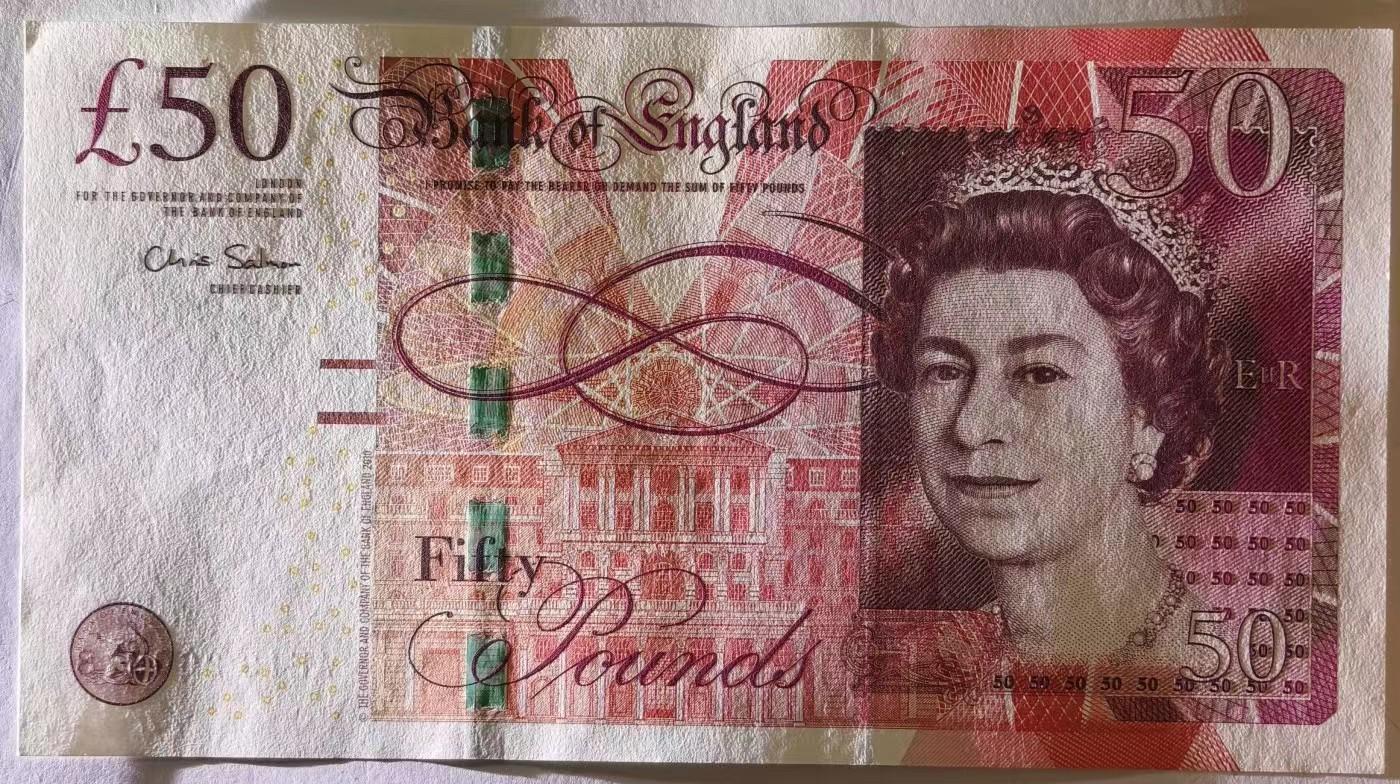 紫瑗钱币——第345期拍卖——纸币场 【尾18】英国2010年 F序列 工程师瓦特(蒸汽机发明者)和其推广合作者博尔顿 50镑 UNC