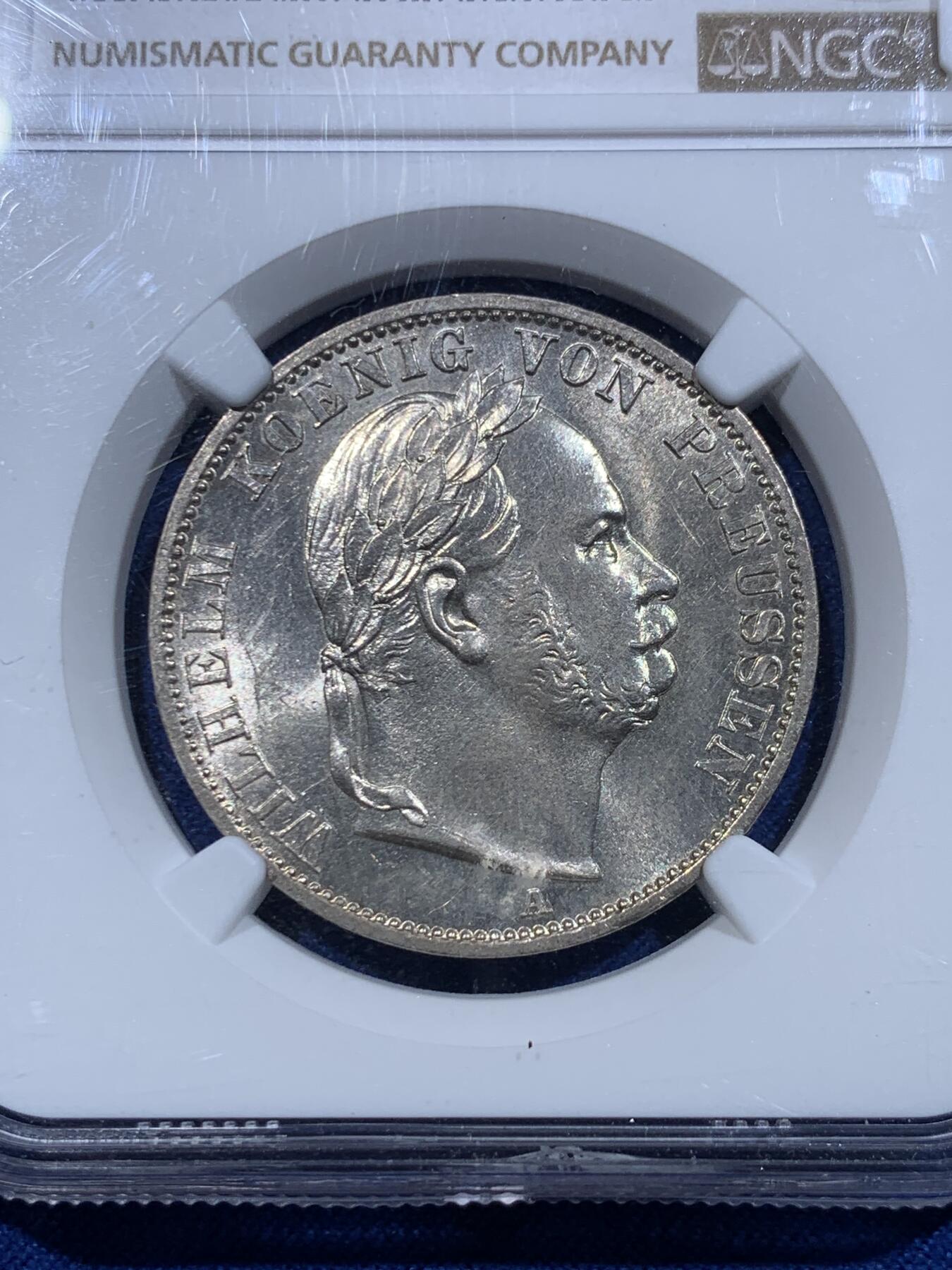 《竞宝斋》立夏专场特拍 （第2-1场）全场顺丰包邮 265场 NGC MS62 德国1866普鲁士胜利泰勒银币