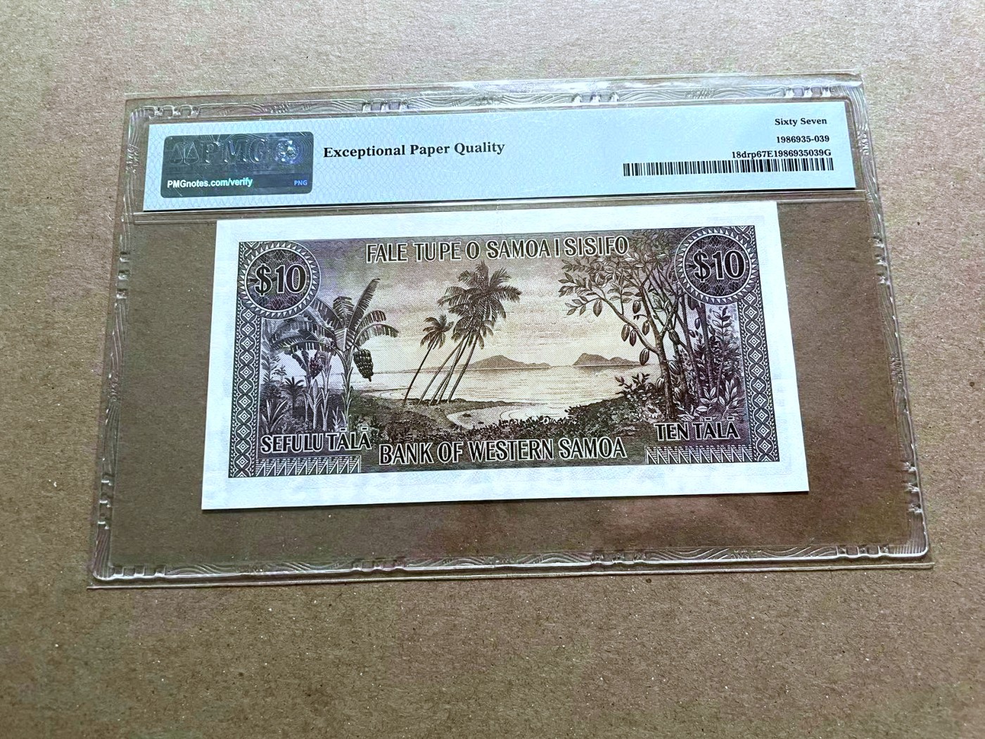 【Blue Auction】✨世界纸币精拍第470期【精】 西萨摩亚 2020年10塔拉 PMG67EPQ 高分