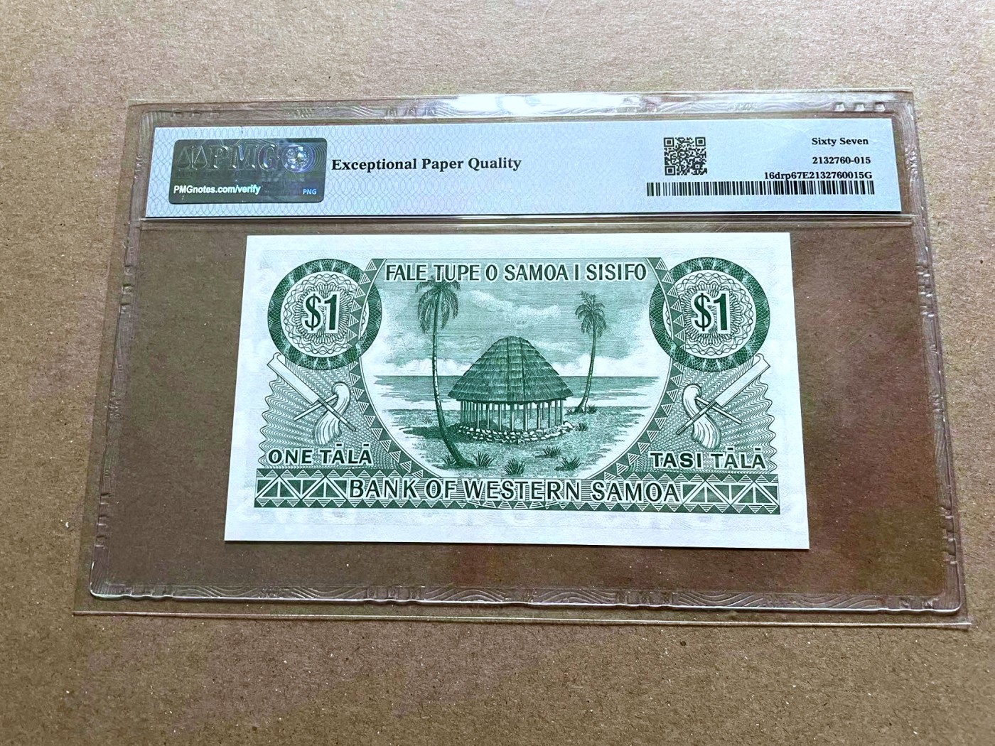 【Blue Auction】✨世界纸币精拍第470期【精】 西萨摩亚 2020年1塔拉 PMG67EPQ 高分