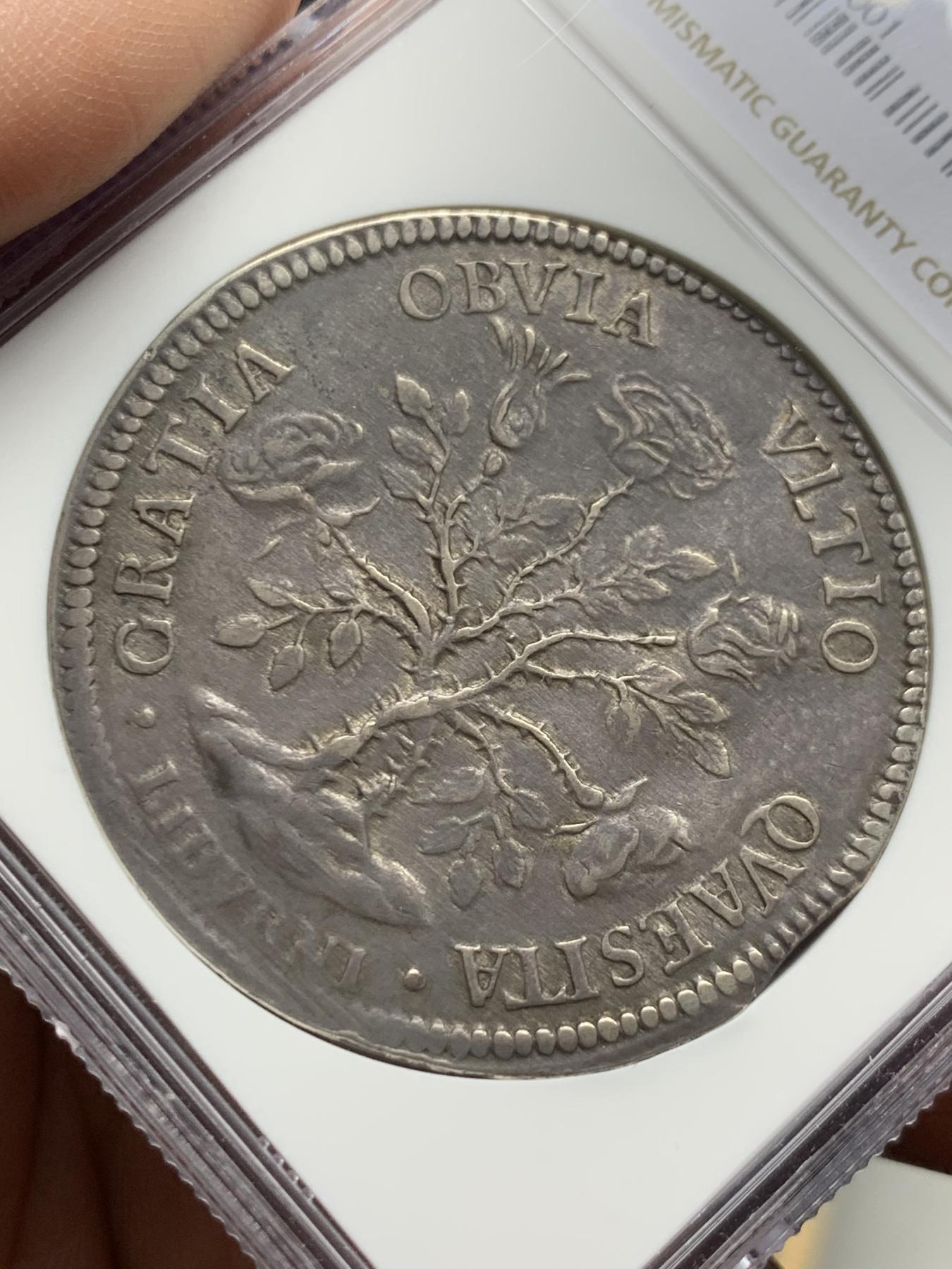 《竞宝斋》立夏专场特拍 （第2-1场）全场顺丰包邮 265场 NGC XF45 意大利1699年玫瑰银币 欧洲灰包浆 经典品种毋庸多言