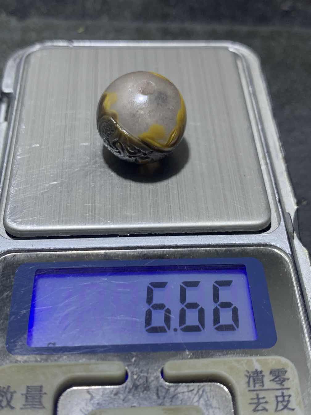精美亚光冰飘战国红玛瑙手工俏色巧雕一念之间珠子一个