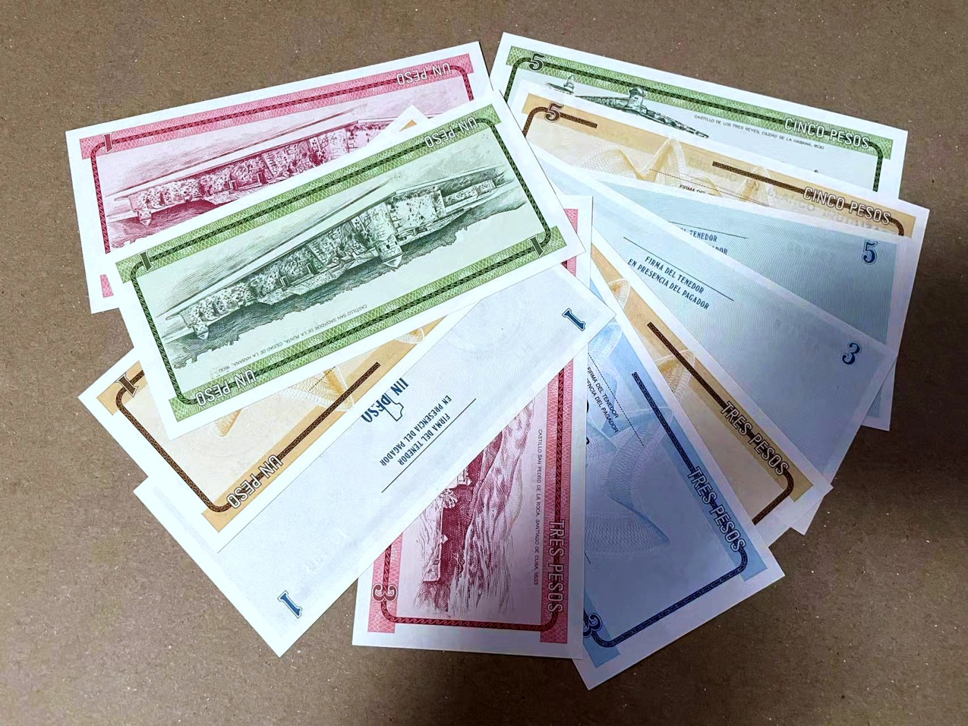 【Blue Auction】✨世界纸币精拍第470期【精】 【一组11张】古巴 不同版本1-5比索 外汇兑换券 全新UNC 