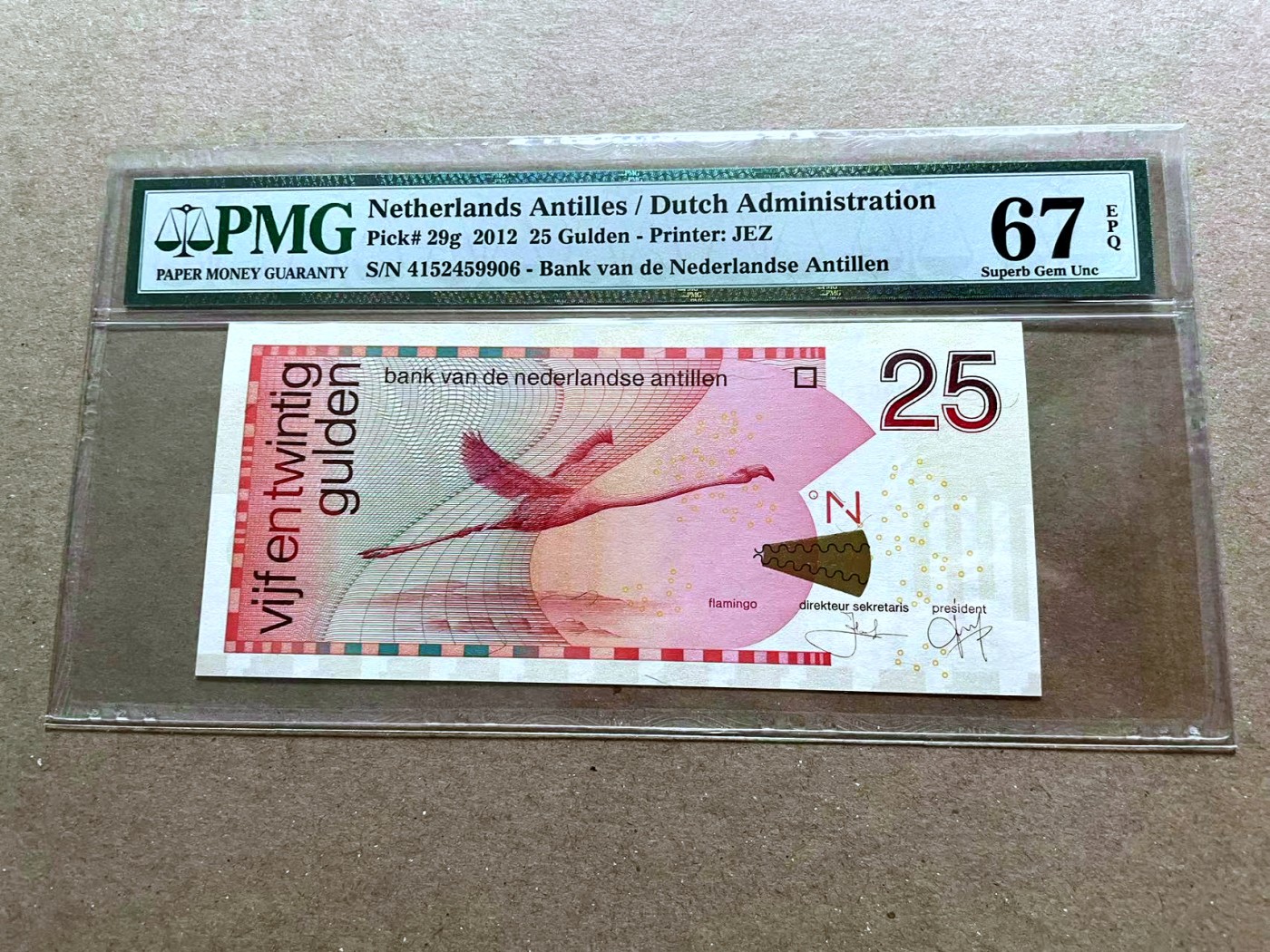 【Blue Auction】✨世界纸币精拍第470期【精】 荷属安的列斯 2012年25盾PMG67EPQ 高分