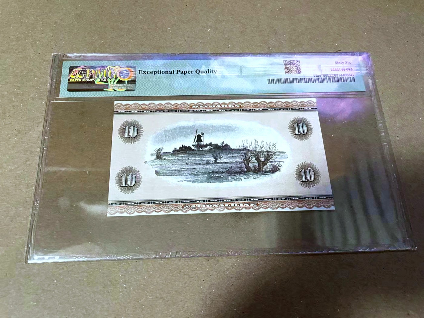 【Blue Auction】✨世界纸币精拍第470期【精】 【补号少见 p44ae*】丹麦 1970-71年10克朗 PMG66EPQ 安徒生