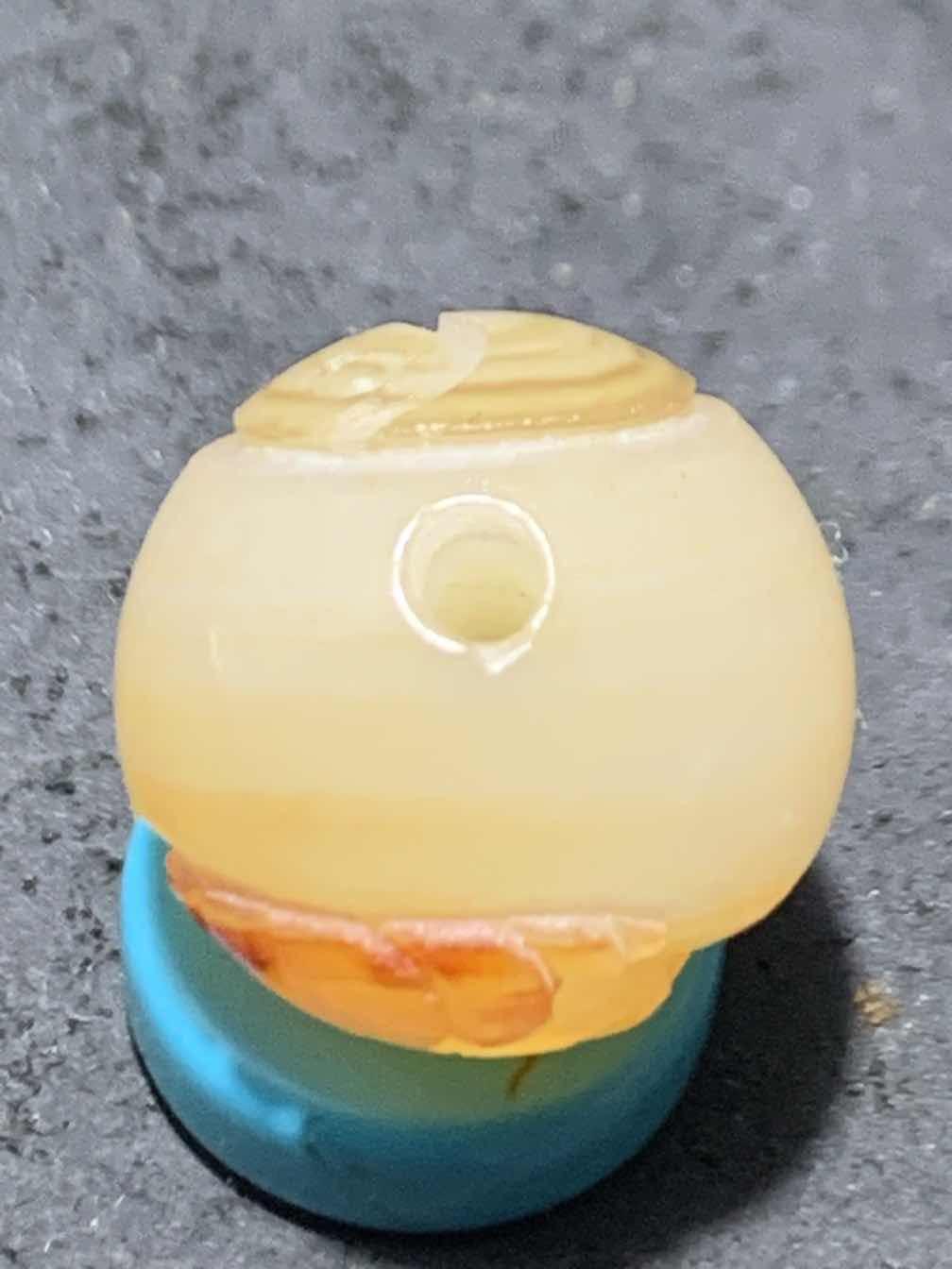 精美高玉化亚光海洋玉髓手工俏色巧雕无相佛太极阴阳鱼圆珠一个！