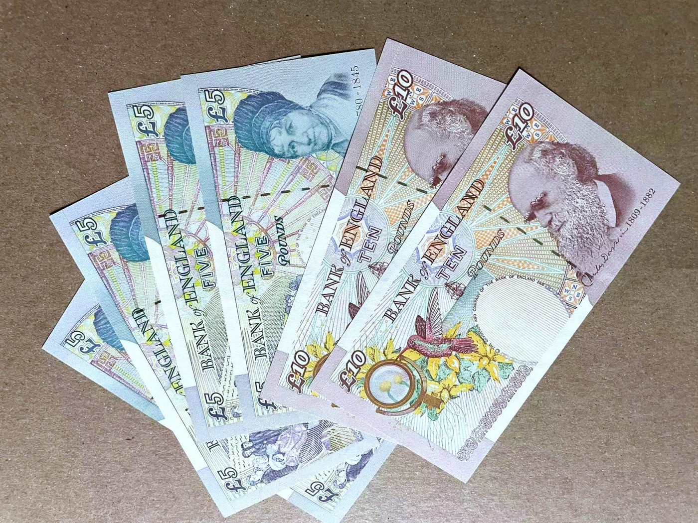 【Blue Auction】✨世界纸币精拍第470期【精】 【一组6张】英国 E序列5-10镑 UNC-/AU+ 