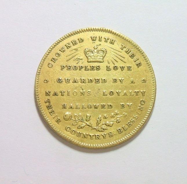 英国1831年 威廉四世继位登基英国国王纪念铜章 30MM