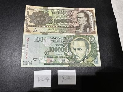 《外钞收藏家》第三百六十六期（美洲纸币专场及其他） - 巴拉圭2004版套币，10000/100000，2枚/P224-226