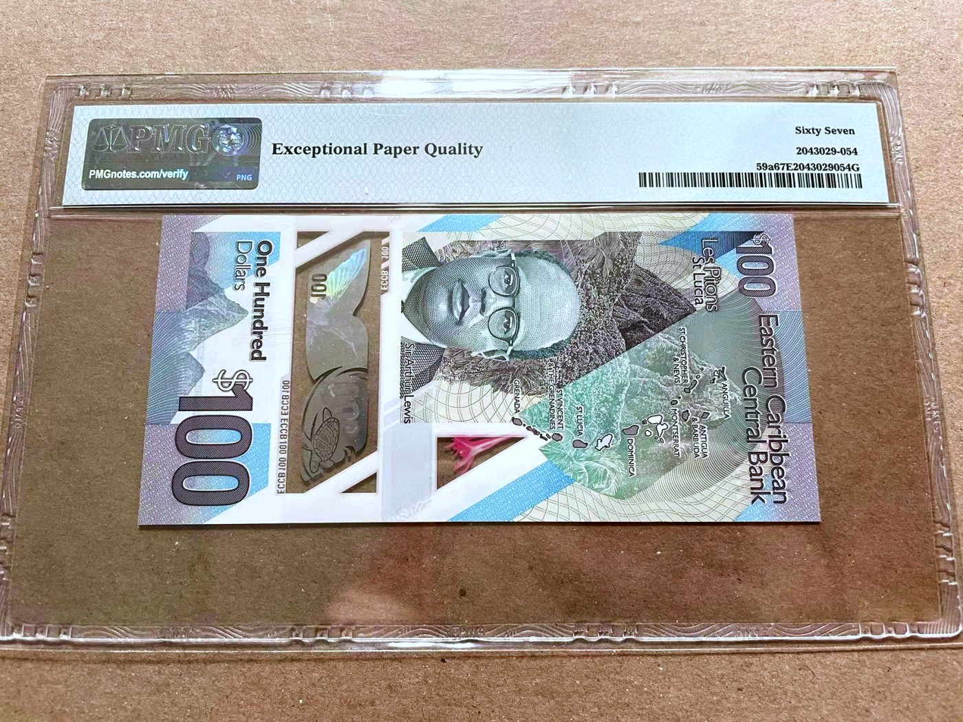 【Blue Auction】✨世界纸币精拍第470期【精】 东加勒比 2019年100元 女王 PMG67EPQ 高分