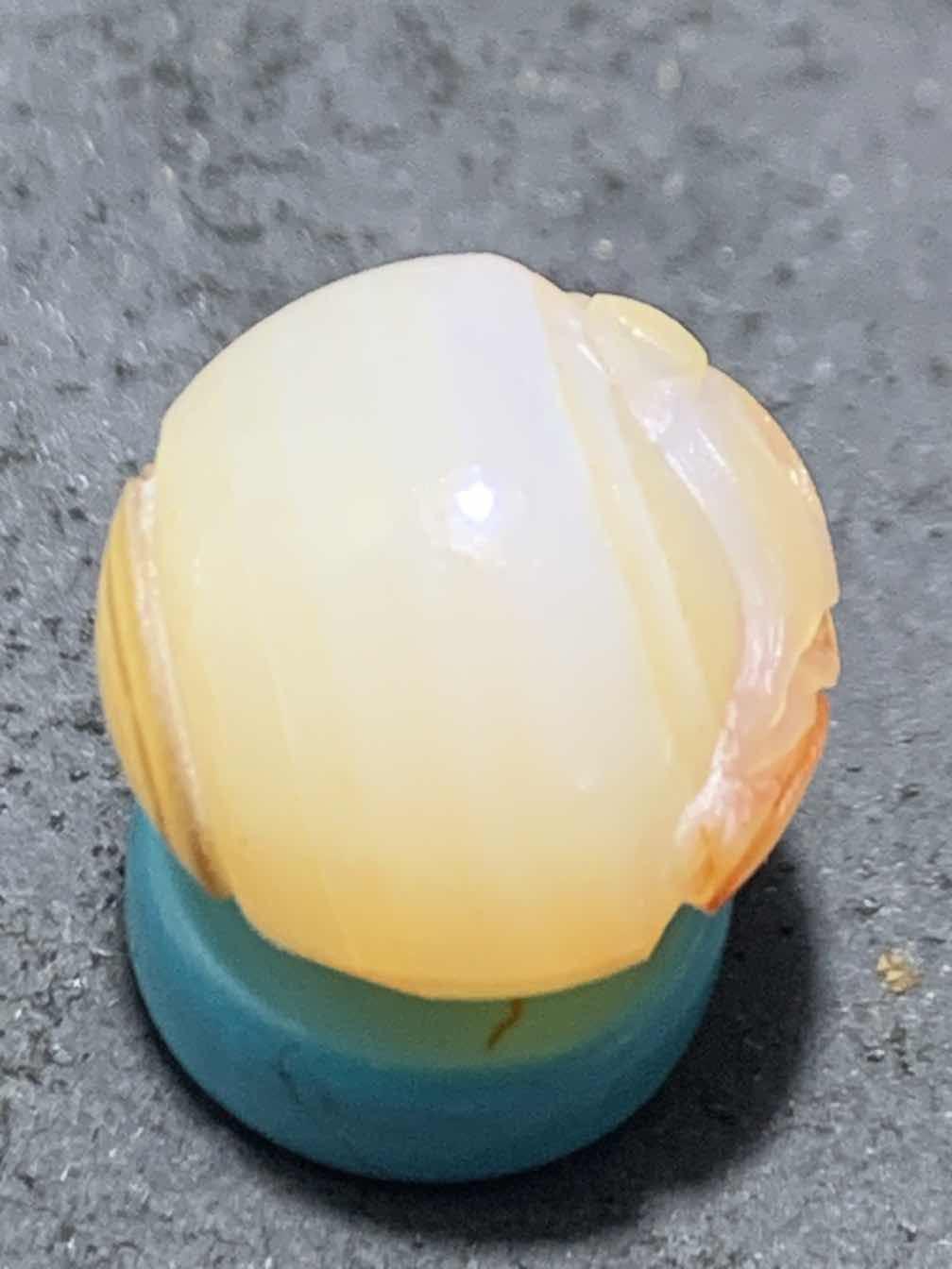 精美高玉化亚光海洋玉髓手工俏色巧雕无相佛太极阴阳鱼圆珠一个！