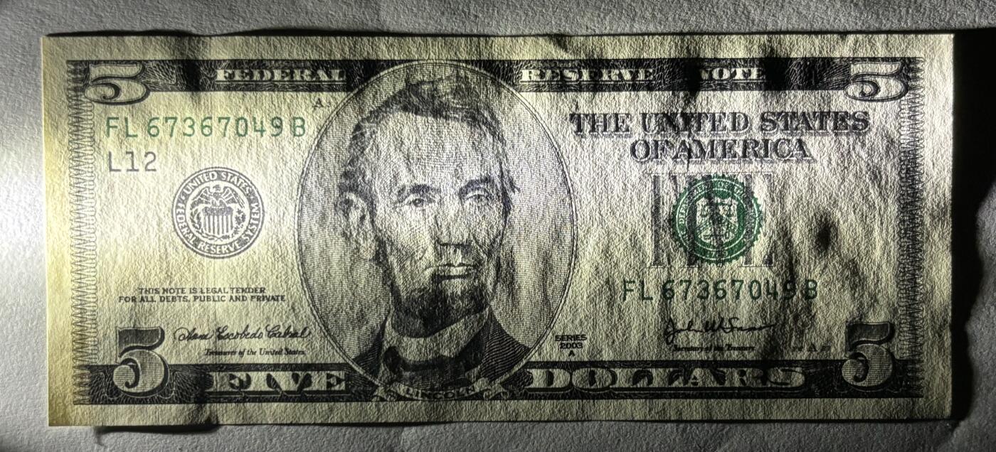 Chase Auction 第29期 - - 邮票、银币、外钞、民国钞和人民币混合场！（持续更新中） 大头版 5美元 联邦储备券 五张（2003 + 三张2003A + 2006）