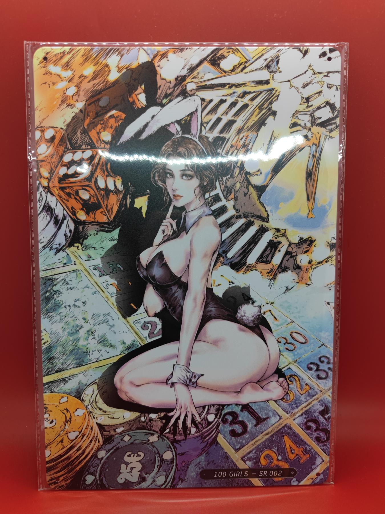 妖精的尾巴卡牌拍卖第十七期(收拍品) 睿作*100girl铁皮画-1