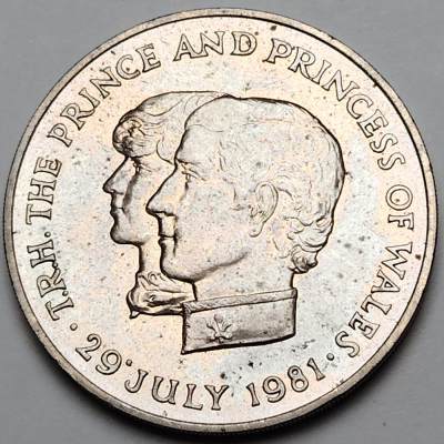 布加迪🐬～世界钱币🌾第 122 期 /  德国🇩🇪银币英联邦🇬🇧克朗币以及各国散币 - 毛里求斯1981年 10卢比克朗币 查尔斯和戴安娜皇家婚礼纪念