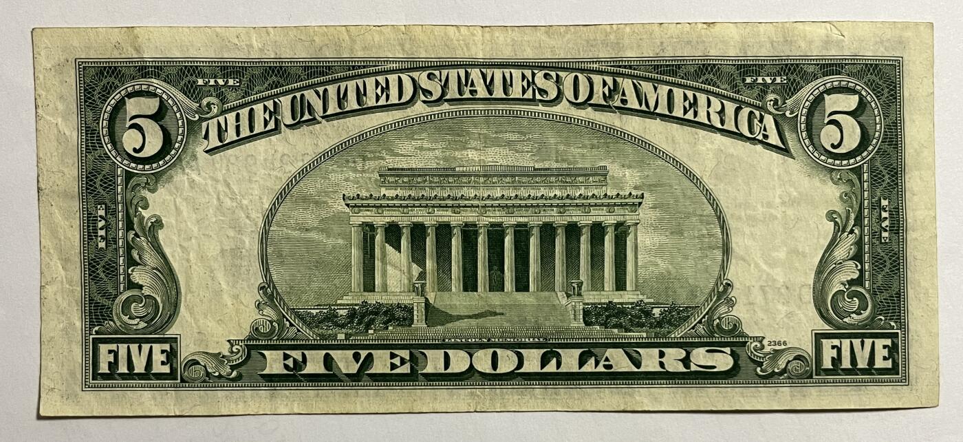 Chase Auction 第29期 - - 邮票、银币、外钞、民国钞和人民币混合场！（持续更新中） 1953年 正版 5美元 银币券 D区首发A冠