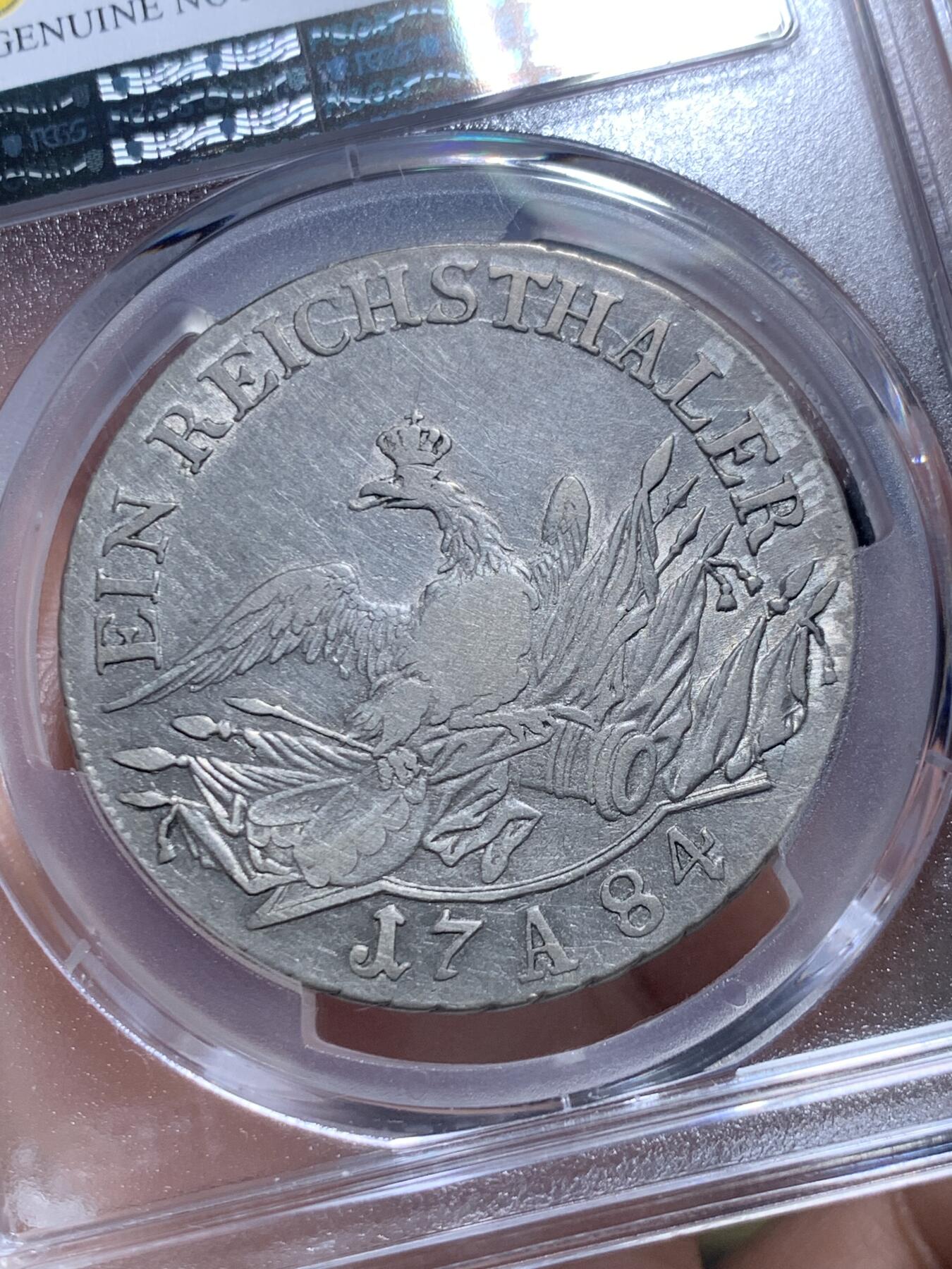 《竞宝斋》立夏专场特拍 （第2-1场）全场顺丰包邮 265场 PCGS XFD 德国1784普鲁士腓特烈大帝鹰炮泰勒银币