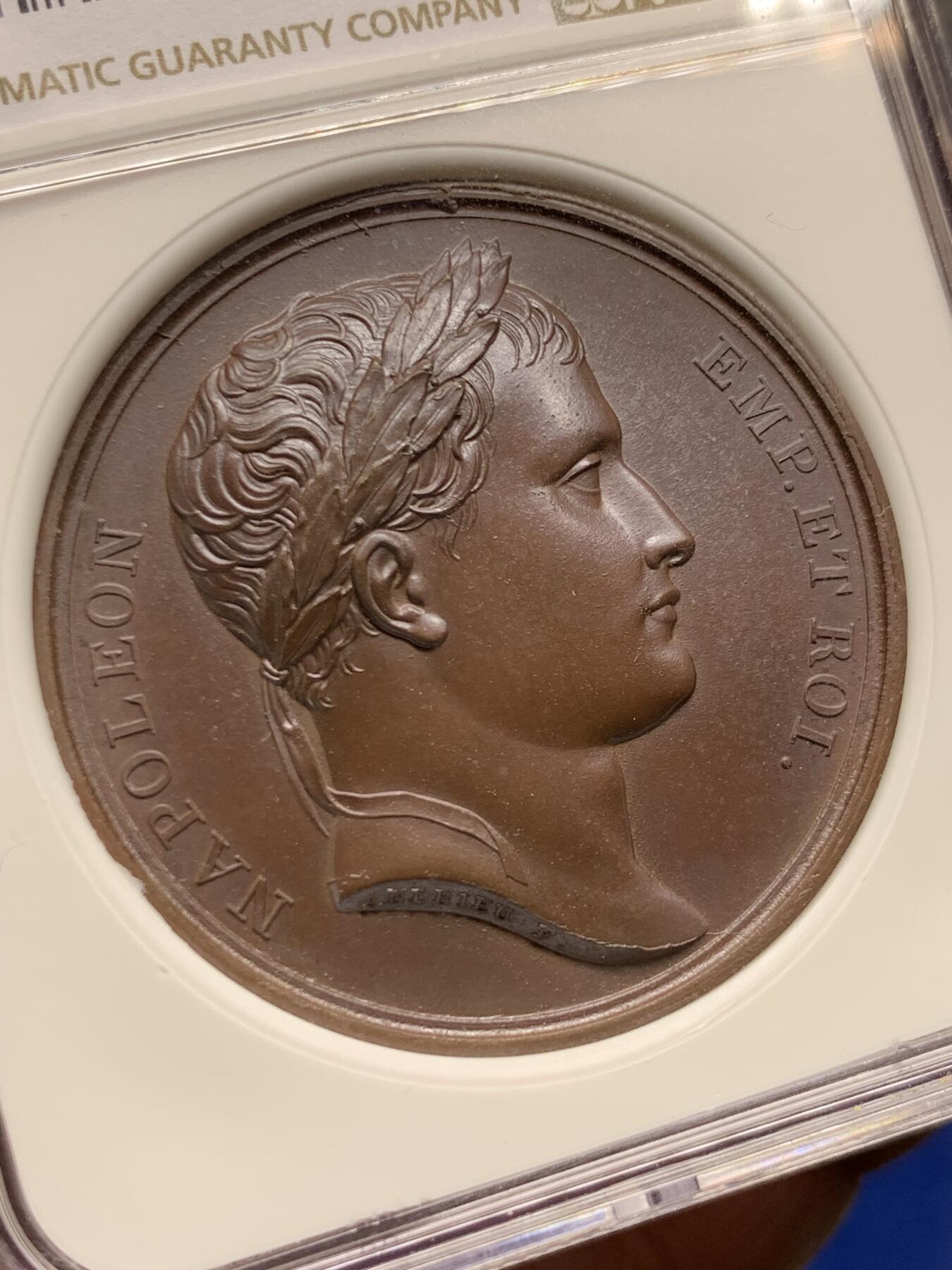 《竞宝斋》立夏专场特拍 （第2-1场）全场顺丰包邮 265场 冠军分 NGC MS66BN 法国 1809 拿破仑 拉布战役 纪念铜章 令人惊叹的细节 双面立体 超越了现代的工艺 N加厚盒装