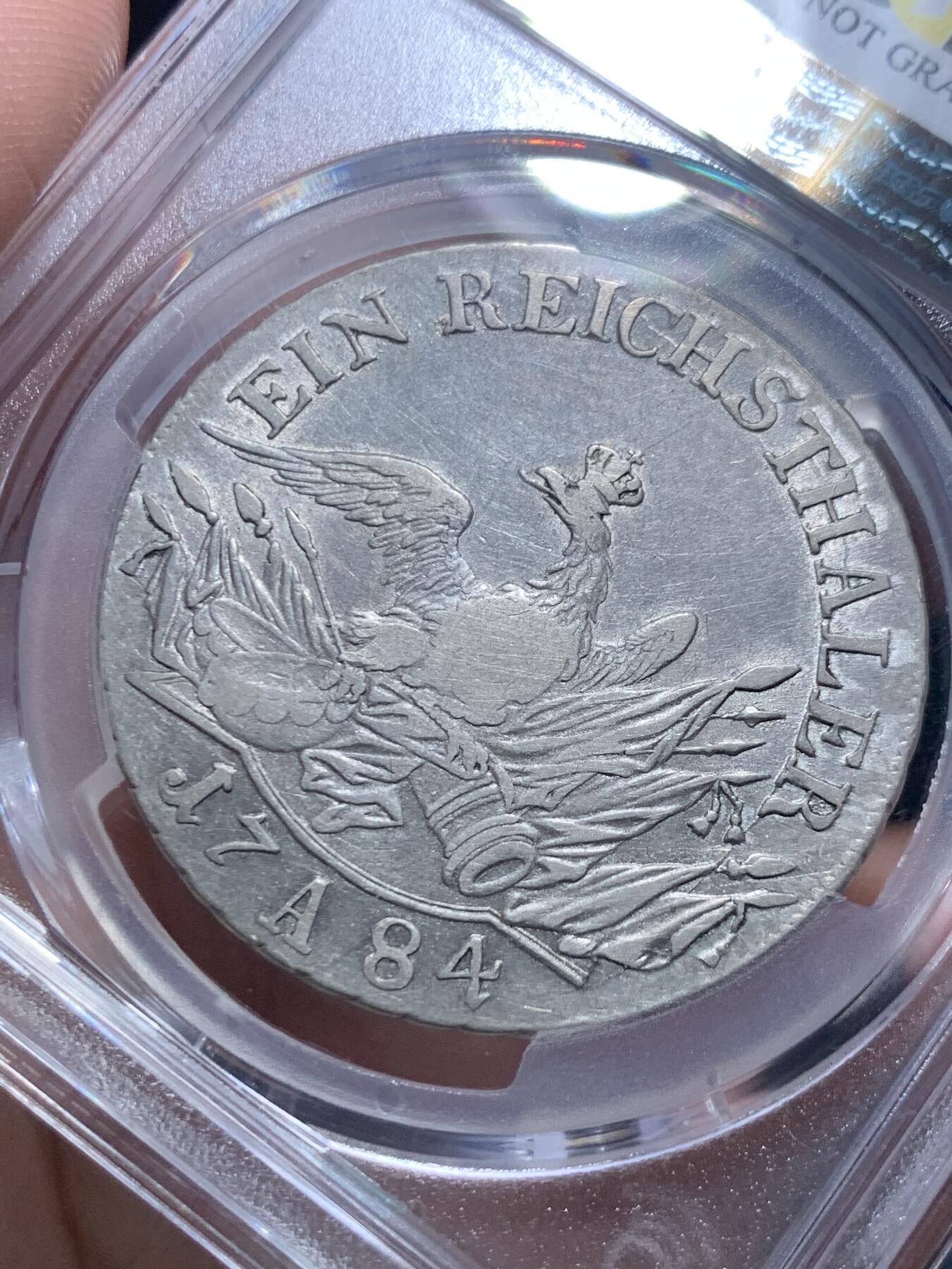 《竞宝斋》立夏专场特拍 （第2-1场）全场顺丰包邮 265场 PCGS XFD 德国1784普鲁士腓特烈大帝鹰炮泰勒银币