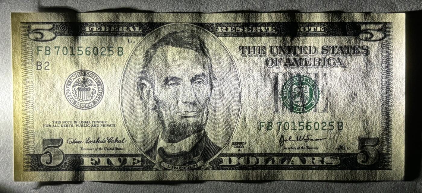 Chase Auction 第29期 - - 邮票、银币、外钞、民国钞和人民币混合场！（持续更新中） 大头版 5美元 联邦储备券 五张（2003 + 三张2003A + 2006）