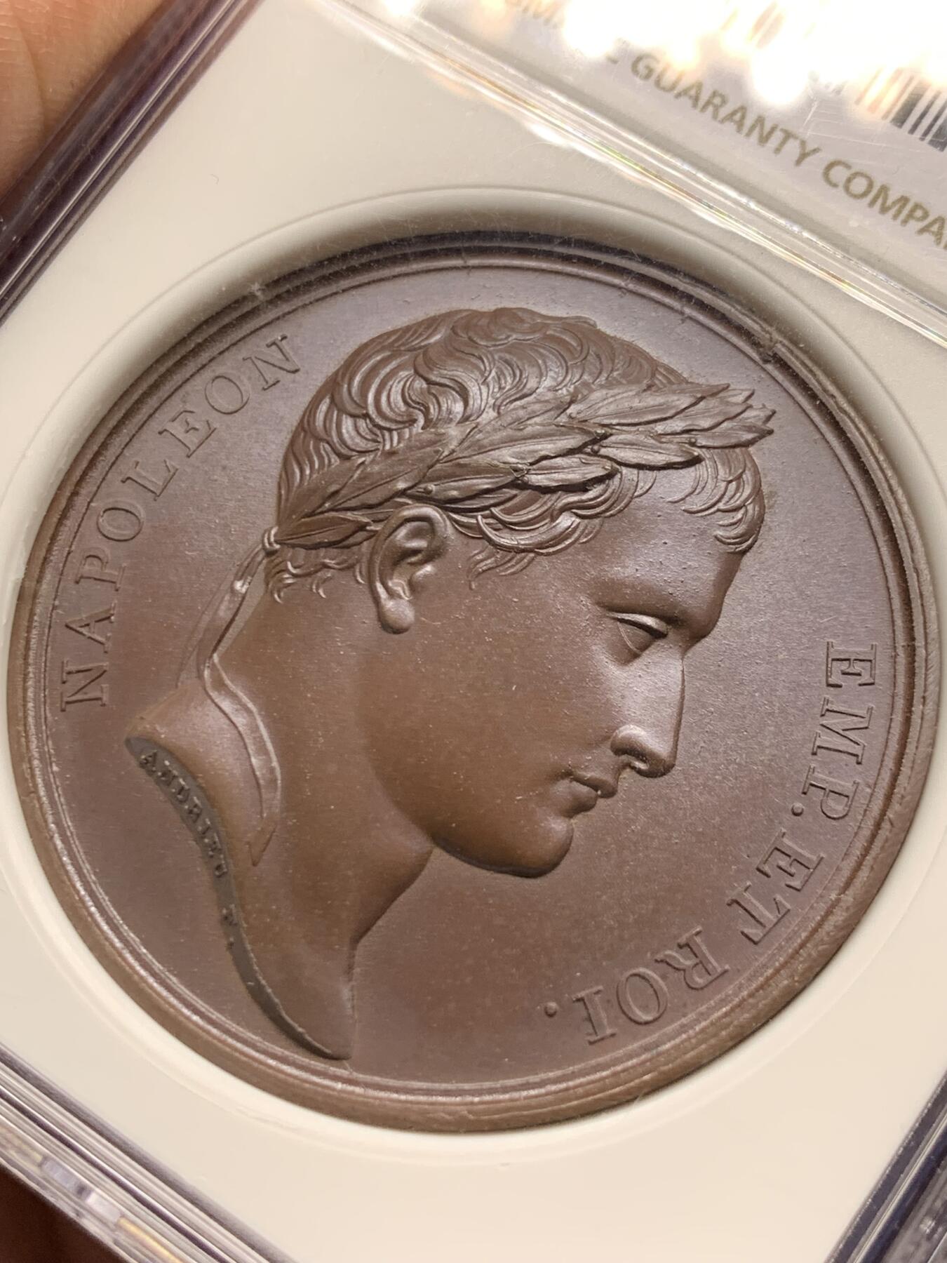 《竞宝斋》立夏专场特拍 （第2-1场）全场顺丰包邮 265场 冠军分 NGC MS66BN 法国 1809 拿破仑 拉布战役 纪念铜章 令人惊叹的细节 双面立体 超越了现代的工艺 N加厚盒装