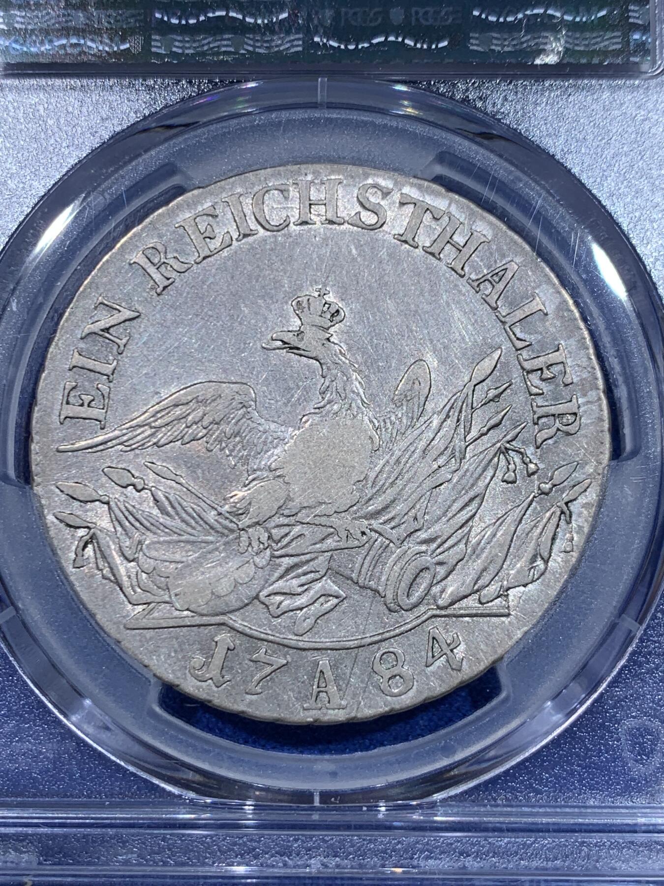 《竞宝斋》立夏专场特拍 （第2-1场）全场顺丰包邮 265场 PCGS XFD 德国1784普鲁士腓特烈大帝鹰炮泰勒银币