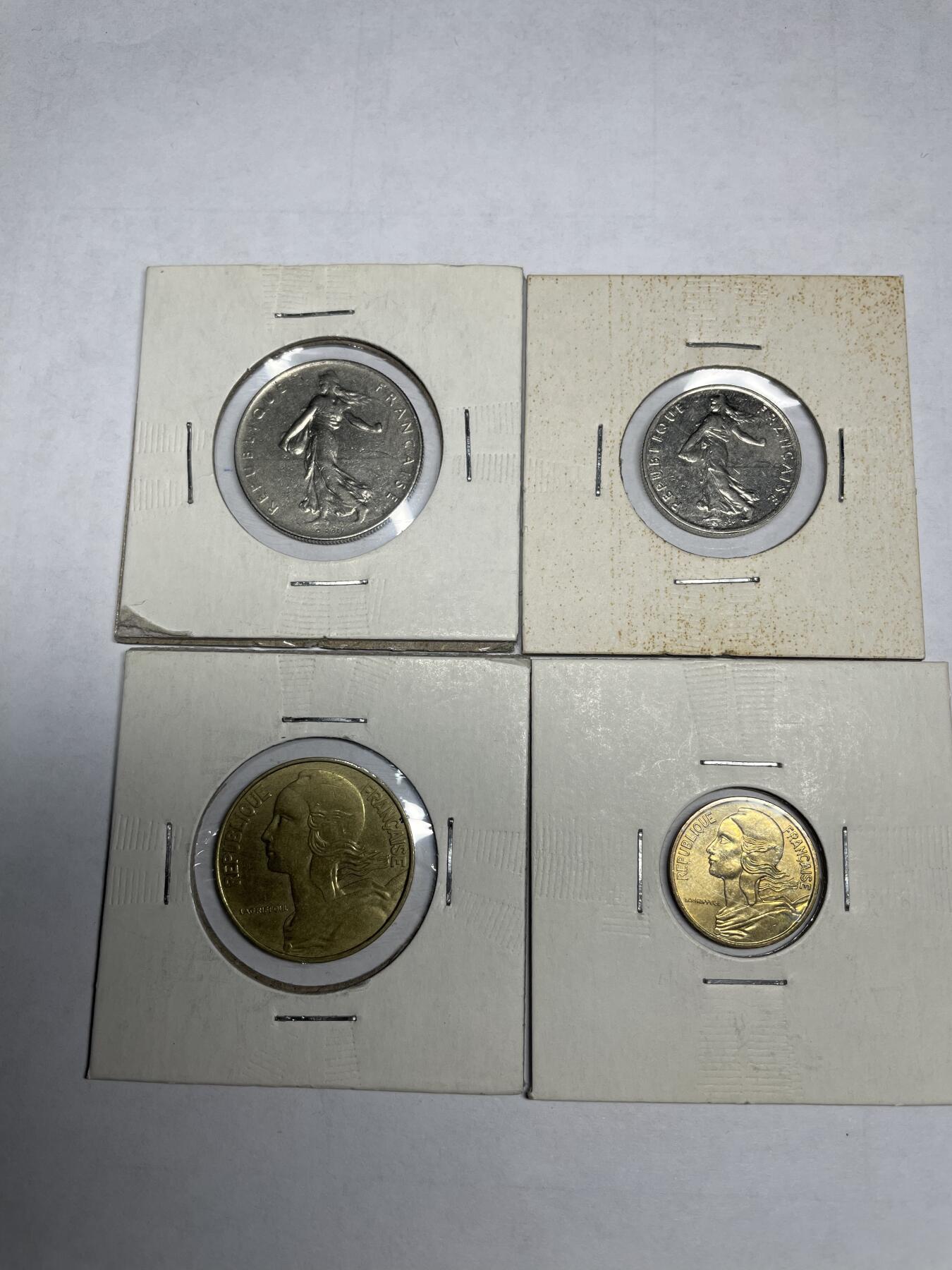 2024年集古藏今外币拍卖第六期-第1场—（总第51拍） 法国各面值四枚