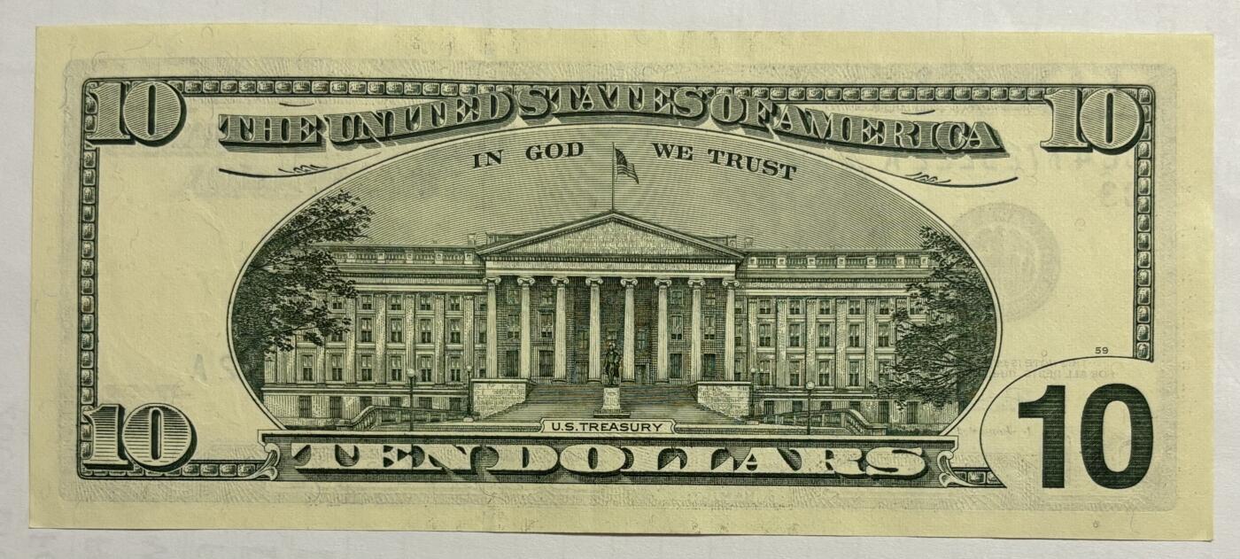 Chase Auction 第29期 - - 邮票、银币、外钞、民国钞和人民币混合场！（持续更新中） 2001年（稀缺年份） 联邦储备券 大头版 两种面值 （5美元 + 10美元222豹子尾）