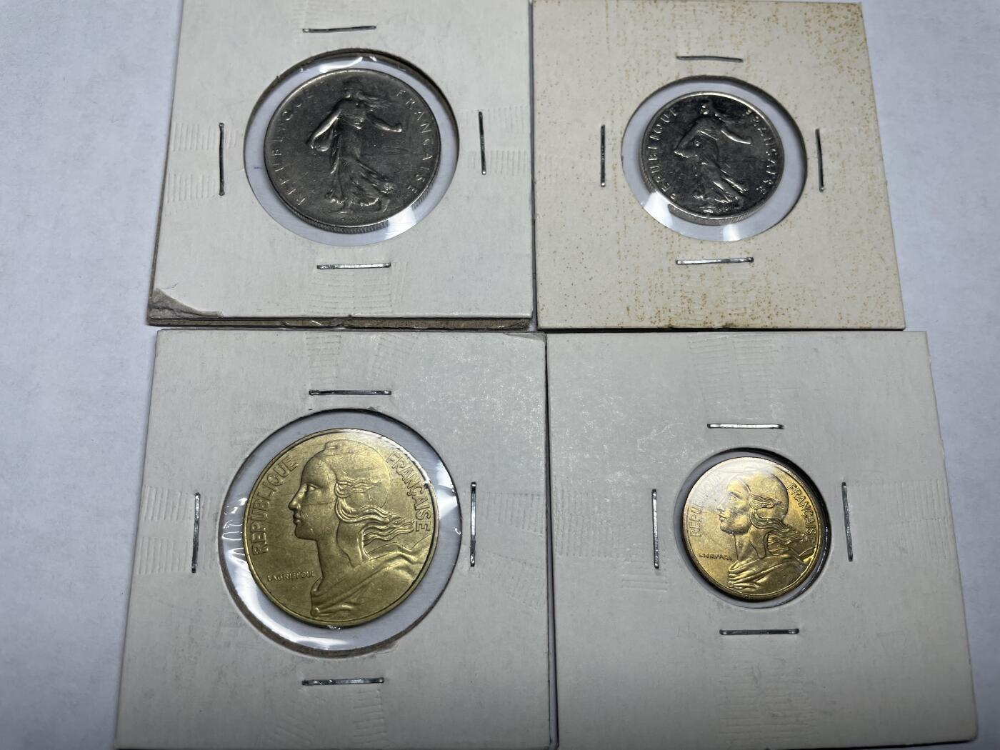 2024年集古藏今外币拍卖第六期-第1场—（总第51拍） 法国各面值四枚