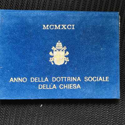 道一币馆币章第六十一场 - 原包装 梵蒂冈1991年500里拉纪念银币