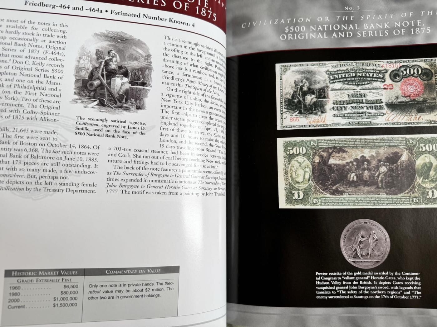 收藏联盟Quantum Auction 第342期拍卖  美国最伟大的100张纸币目录图册（全英文版） 品相如图 非全新书籍 内容详尽 图文并茂 