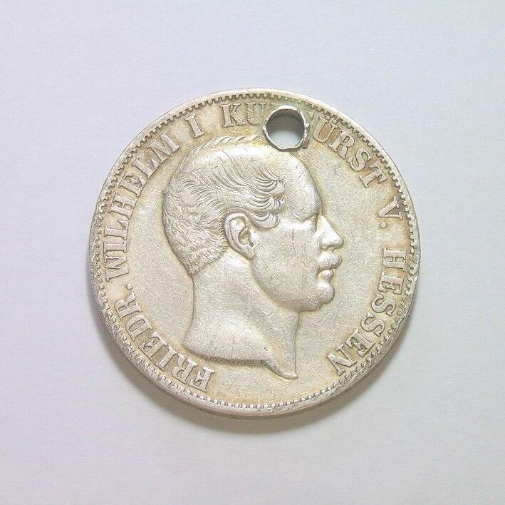 德国黑森1855年 腓特烈威廉1泰勒银币 爽品