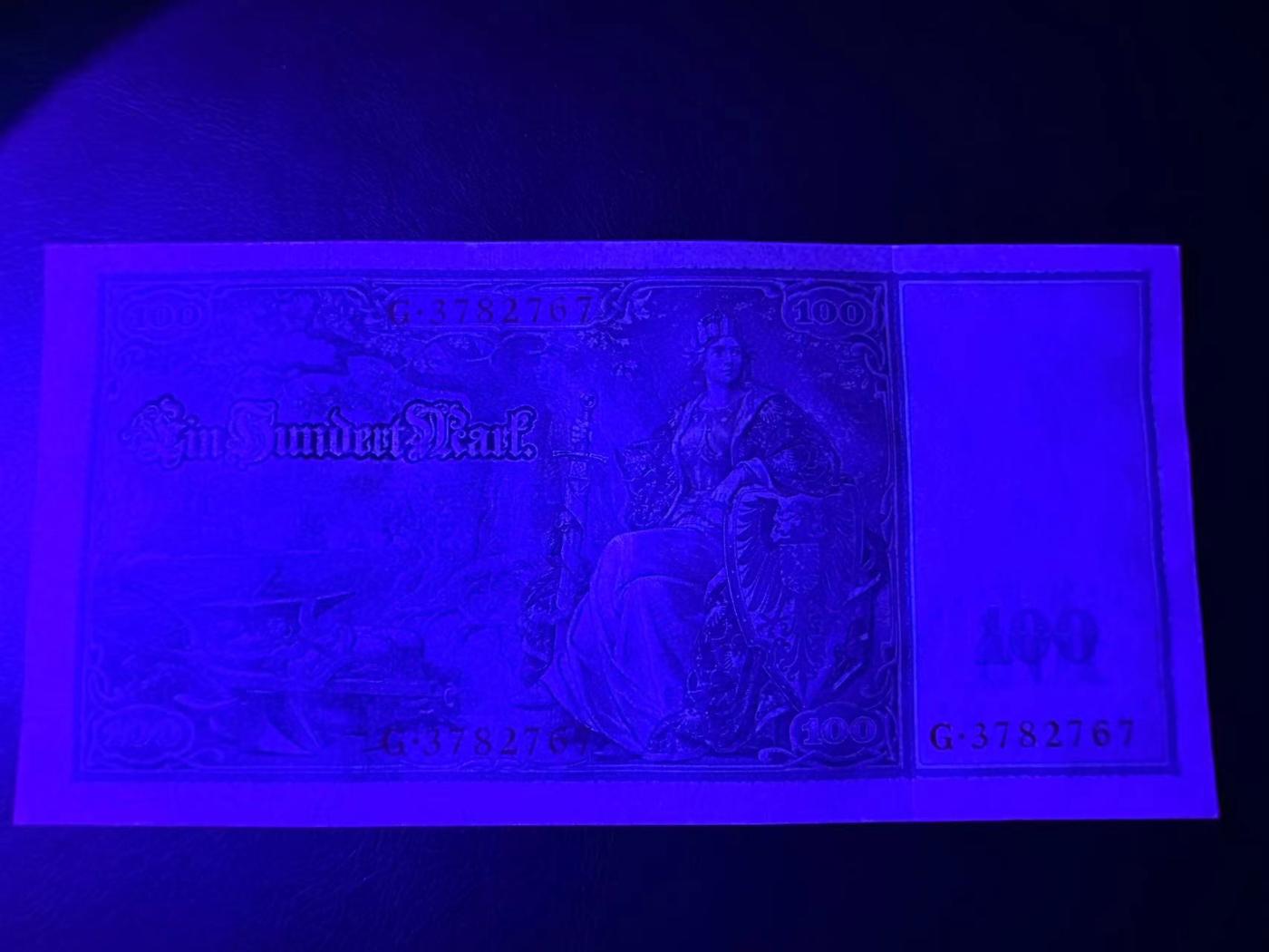 【Blue Auction】✨世界纸币精拍第471期【精】 德国 1910年100马克 大票幅 红库印 UNC