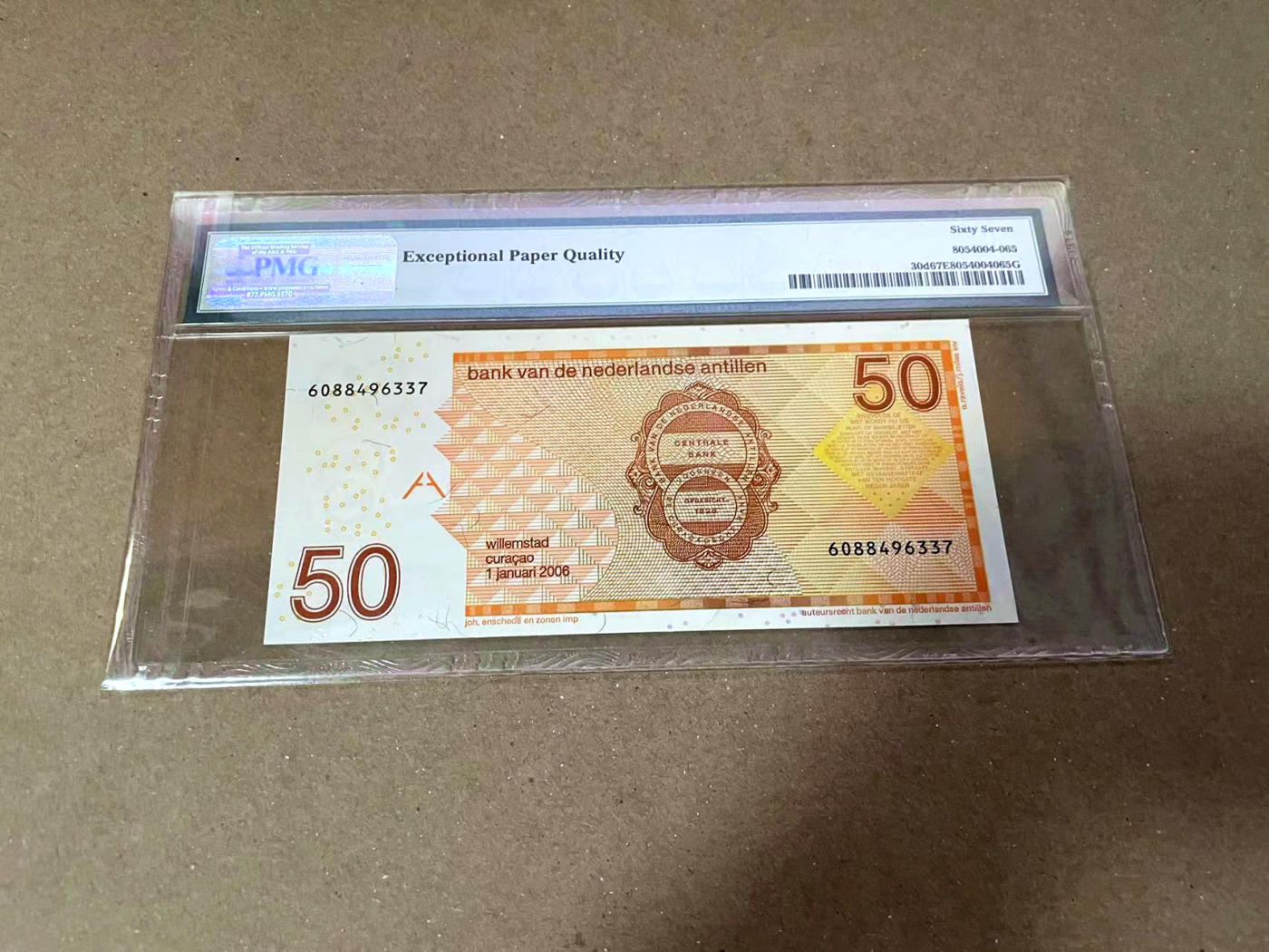 【Blue Auction】✨世界纸币精拍第471期【精】 荷属安的列斯 2006年50盾 PMG67EPQ 高分