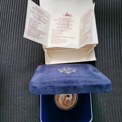 道一币馆币章第六十一场 - 原盒证 梵蒂冈2007年10欧元精制纪念银币  13694