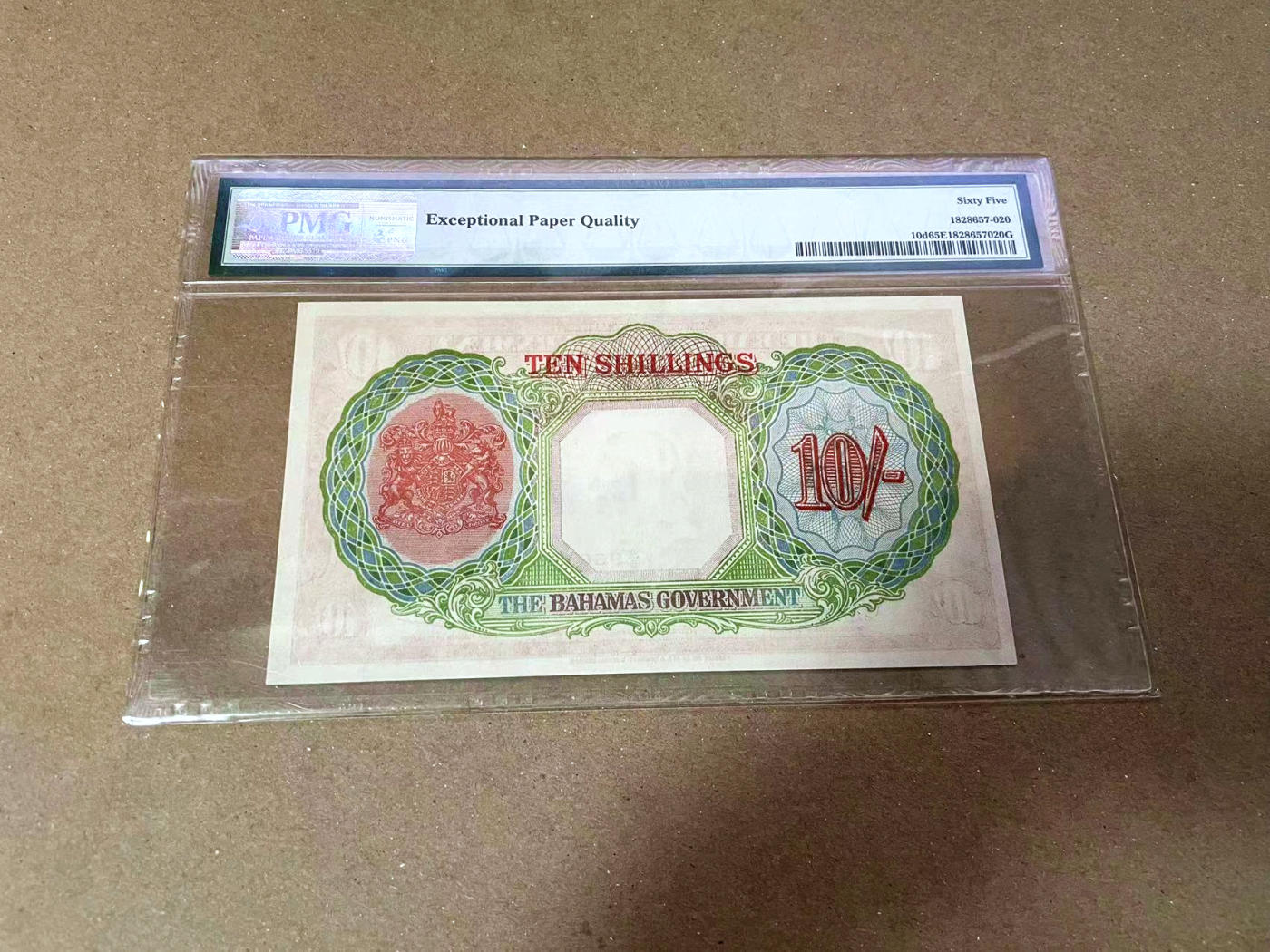 【Blue Auction】✨世界纸币精拍第471期【精】  【无47】巴哈马 1947年10先令 英王乔六 PMG65EPQ 绝品