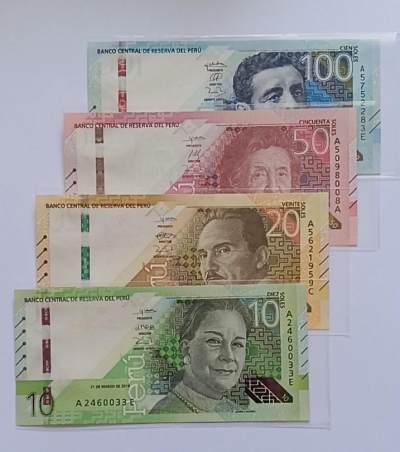 精品钱币第26场 - 秘鲁新版套币(10-100)