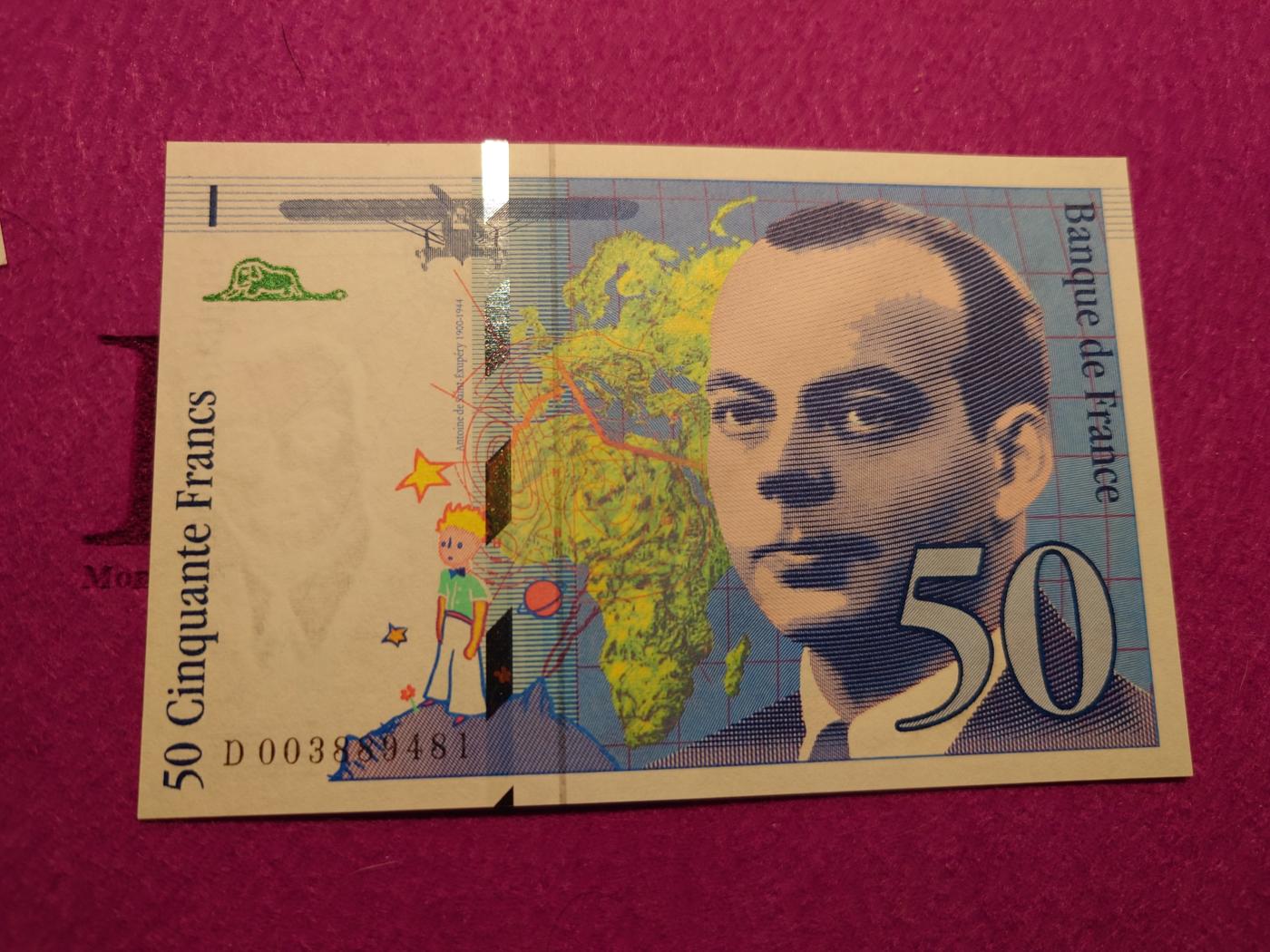 【世界钱币】精选微拍第103期暨2024年第14期  部分卖剩新品展示 【一口价已售出】1992年法国50法郎 小王子 全新绝品尾号481